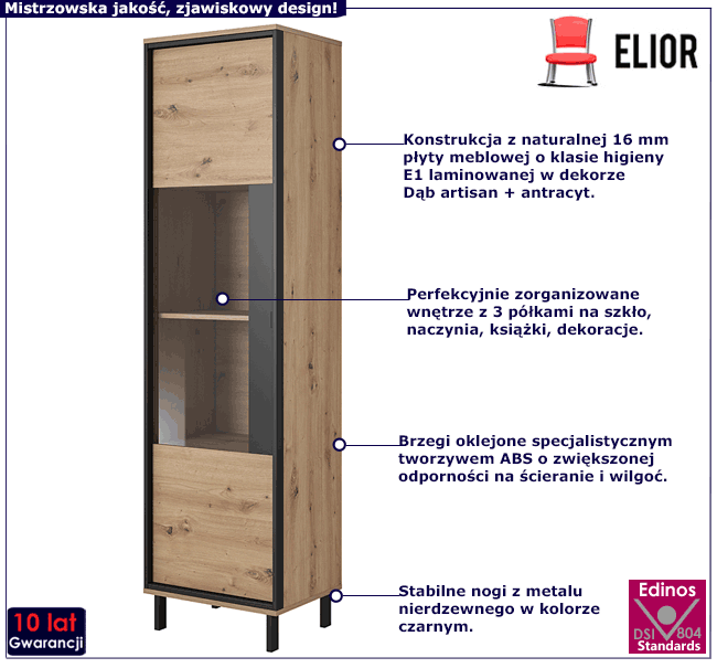 Nowoczesna witryna do salonu Jowisz 3X