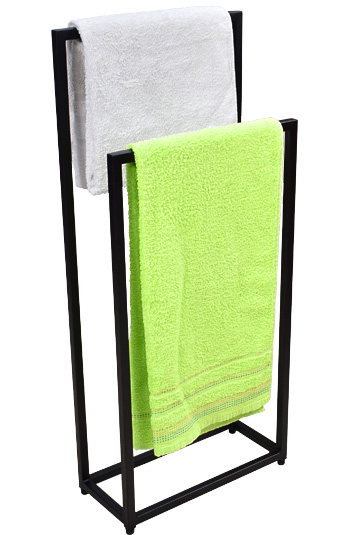 Metalowy stojak na ręcznik Sarsa 3X 45 cm czarny