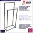 Metalowy stojak łazienkowy Sarsa 3X 45 cm srebrny