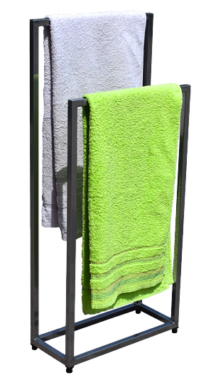 Metalowy stojak na ręcznik Sarsa 3X 45 cm szary