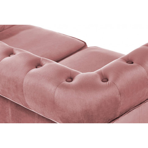 Różowa pikowana sofa Vismos 4X