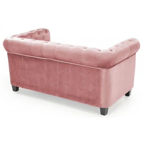 Rozowa sofa welurowa pikowana Vismos 4X