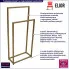 Metalowy stojak łazienkowy Sarsa 3X 45 cm złoty