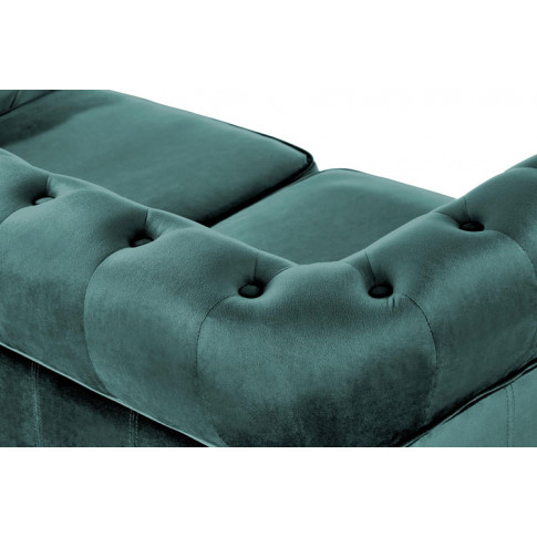 Zielona pikowana sofa welurowa Vismos 4X