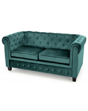 Zielona pikowana sofa w stylu Chesterfield  - Vismos 4X w sklepie Edinos.pl