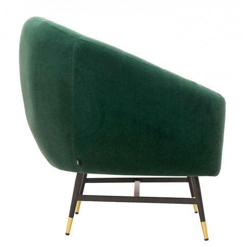 Zielony tapicerowany fotel welurowy Ernesto