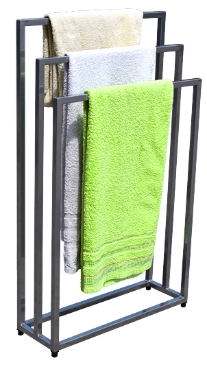 Metalowy stojak na ręcznik Kardik 4X 60 cm szary