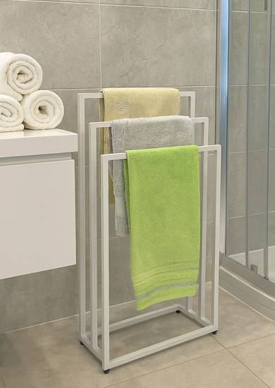 Metalowy czarny stojak na ręcznik Ursa 5X