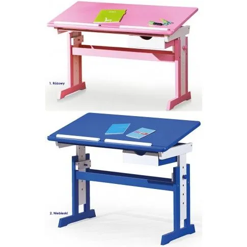 Zdjęcie biurko regulowane Cyrus - różowe, Biurka | Edinos.pl