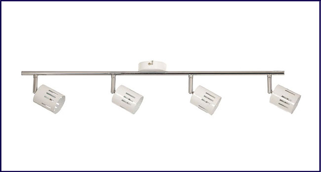  Biała metalowa lampa sufitowa z 4 reflektorami A52-Makla