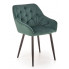 Zielone tapicerowane welurem krzesło kubełkowe - Deviso