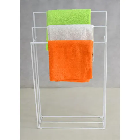 Wizualizacja białego stojaka na ręczniki Lorgin