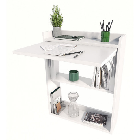 Białe rozkładane biurko minimalistyczne Vatos