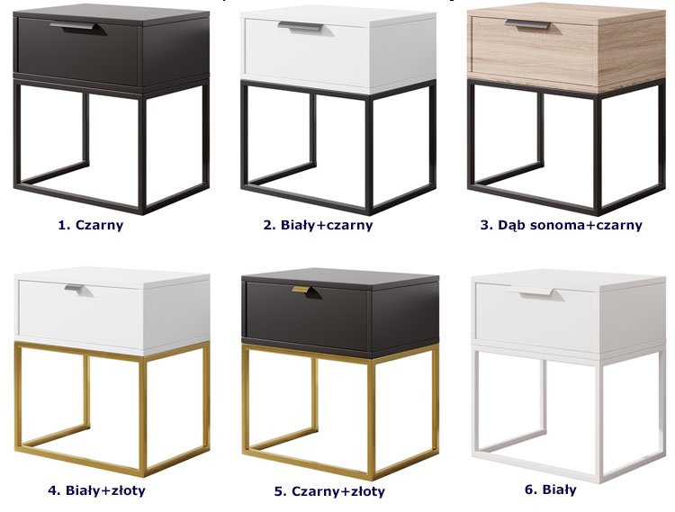 Nowoczesny stolik nocny Alar z szufladą