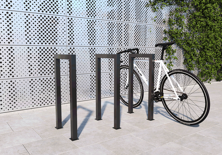 Grafitowy stalowy stojak na rowery Enos