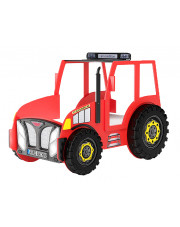 Czerwone łóżko dziecięce traktor - Tarko 90x180 cm w sklepie Edinos.pl