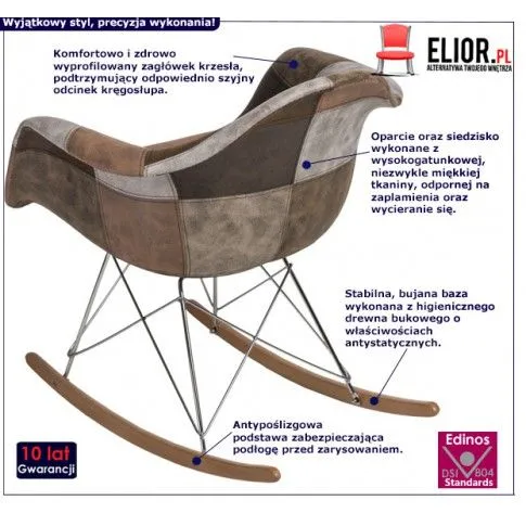 Fotografia Bujany fotel Beck 3X - patchwork z kategorii Fotele wypoczynkowe