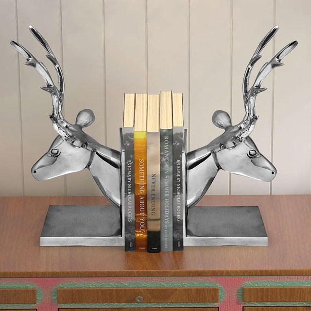 Eleganckie podpórki na książki Halmero w kształcie jeleni