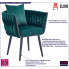 Zielony fotel tapicerowany Ruleso