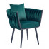 Zielony welurowy fotel wypoczynkowy - Ruleso 4X