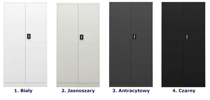 Szafa na dokumenty do biura z półkami zamykana na klucz Thof