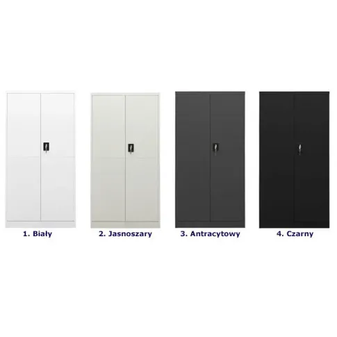 Zdjęcie biała szafa na dokumenty zamykana na klucz Thof | Edinos.pl