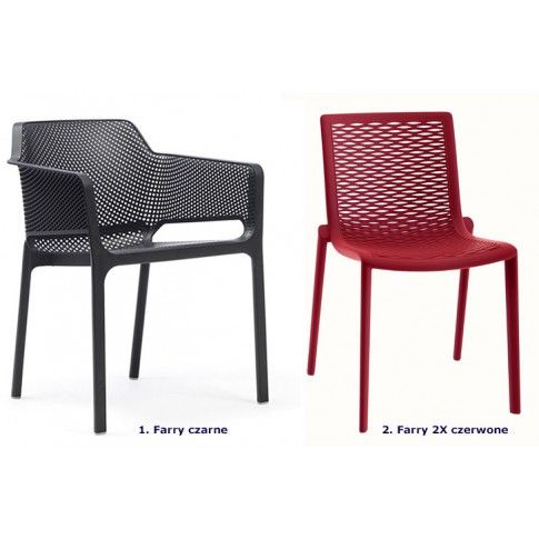 Zdjęcie krzesło Farry 2X czerwone do ogrodu - sklep Edinos.pl