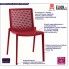 Fotografia Krzesło ażurowe Farry 2X - czerwone z kategorii Pozostałe krzesła