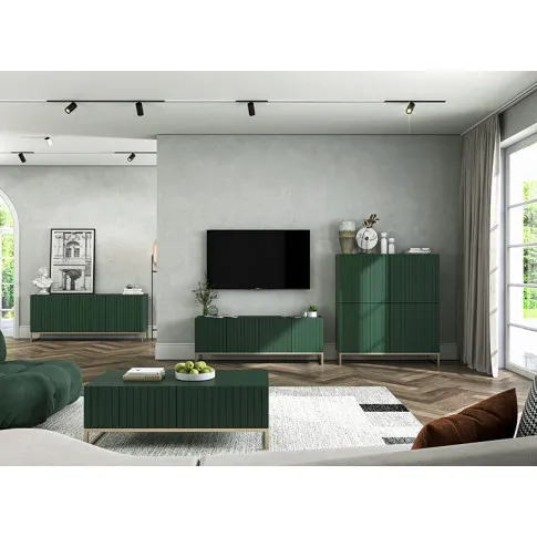 Wizualizacja aranżacji z zielonym zestawem z kolekcji Irving