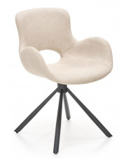 Beżowe nowoczesne krzesło tapicerowane - Rafisto w sklepie Edinos.pl