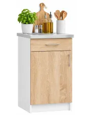 Dolna szafka kuchenna z blatem dąb sonoma 40 cm -  Napolo 3X w sklepie Edinos.pl