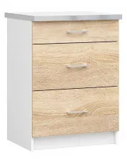 Dolna szafka kuchenna z szufladami 60 cm dąb sonoma - Bolivia 6X w sklepie Edinos.pl