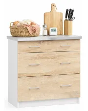 Dolna szafka komoda kuchenna dąb sonoma 80 cm - Napolo 6X w sklepie Edinos.pl