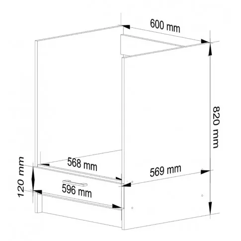 Wymiary szafki kuchennej Bolivia 22X