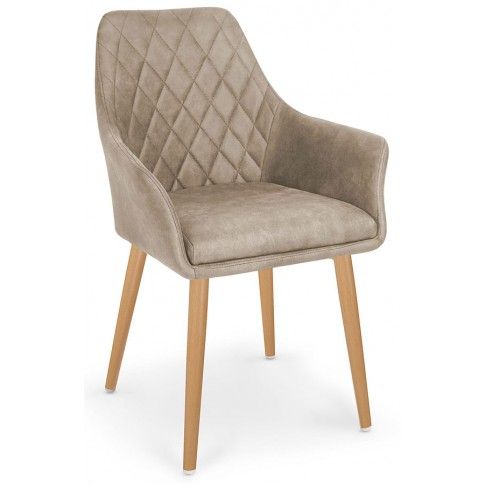 Zdjęcie produktu Stylowe krzesło pikowane Syvis - beżowe.