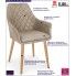 Fotografia Stylowe krzesło pikowane Syvis - beżowe z kategorii Krzesła tapicerowane beżowe