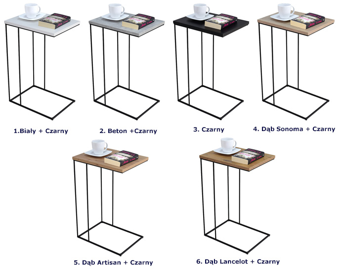 Druciany stolik pomocniczy Martix 5X kolory