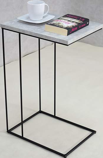 Wizualizacja stolika pomocniczego Texti 5X czarny+beton
