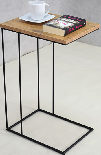 Wizualizacja stolika pomocniczego Martix 5X czarny+dąb lancelot