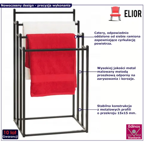 Metalowy wieszak stojący na ręczniki Xavier