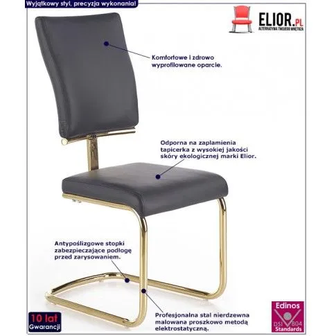 Fotografia Krzesło Kornelia - czarne z kategorii Krzesła tapicerowane