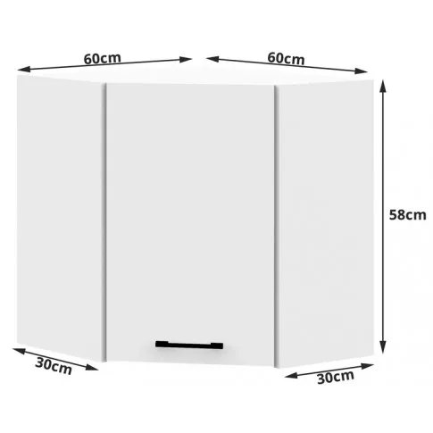 Biała szafka narożna górna Tereza 7X
