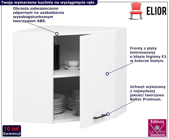 Biała górna szafka kuchenna Tereza 6X
