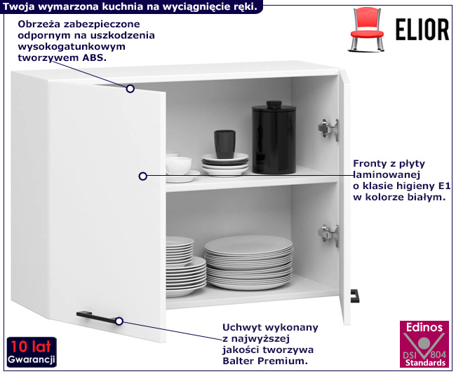 Biała górna szafka kuchenna Tereza 4X