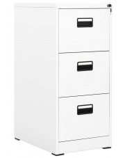 Biały stalowy kontenerek do biura na klucz - Miron 4X w sklepie Edinos.pl