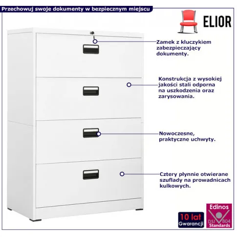 Zamykana szafa biurowa z szufladami Plaza 3X