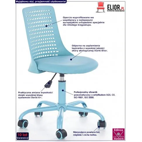 Fotografia Fotel dla dziecka Amos - niebieski z kategorii Siedziska dla dzieci i młodzieży