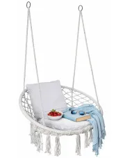 Szara huśtawka bocianie gniazdo z frędzlami - Stelli 4X w sklepie Edinos.pl