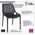Fotografia Krzesło ażurowe Lofti - czarne z kategorii Pozostałe krzesła