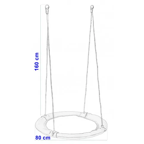 Wymiary huśtawki bocianie gniazdo Zixo 80